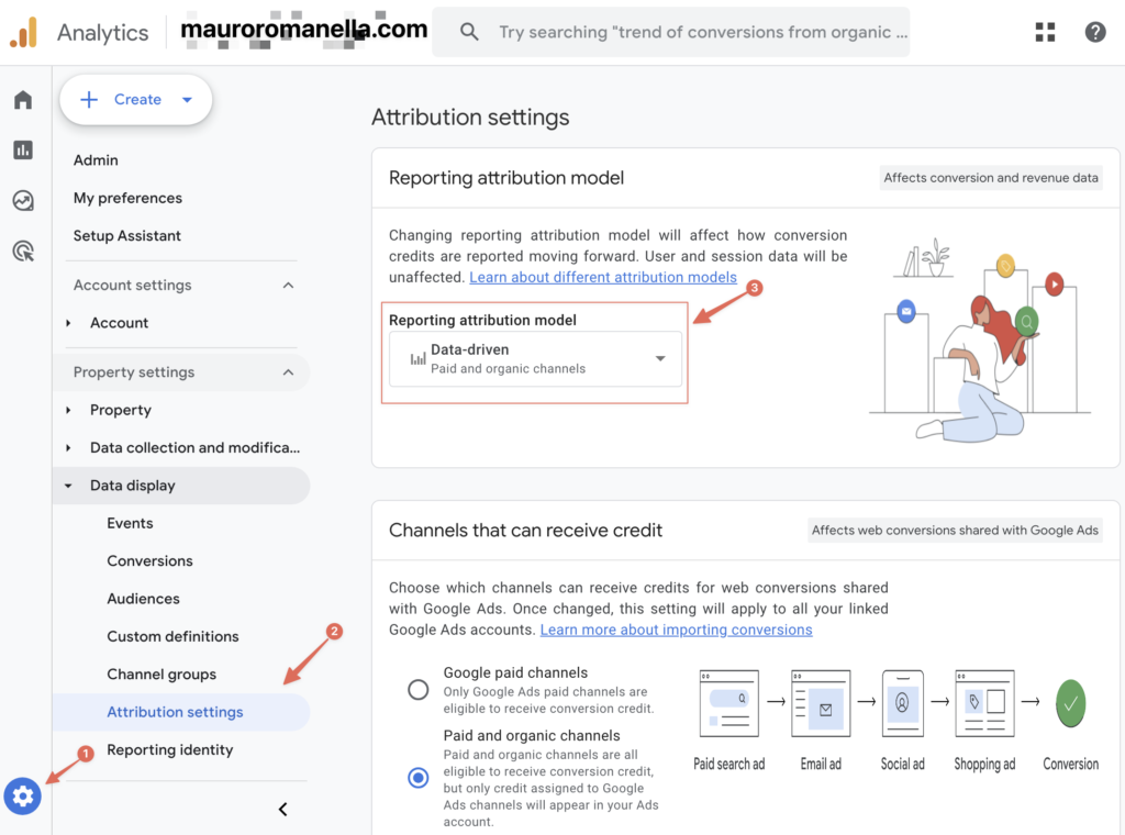 GA4 Attribution Setting DDA