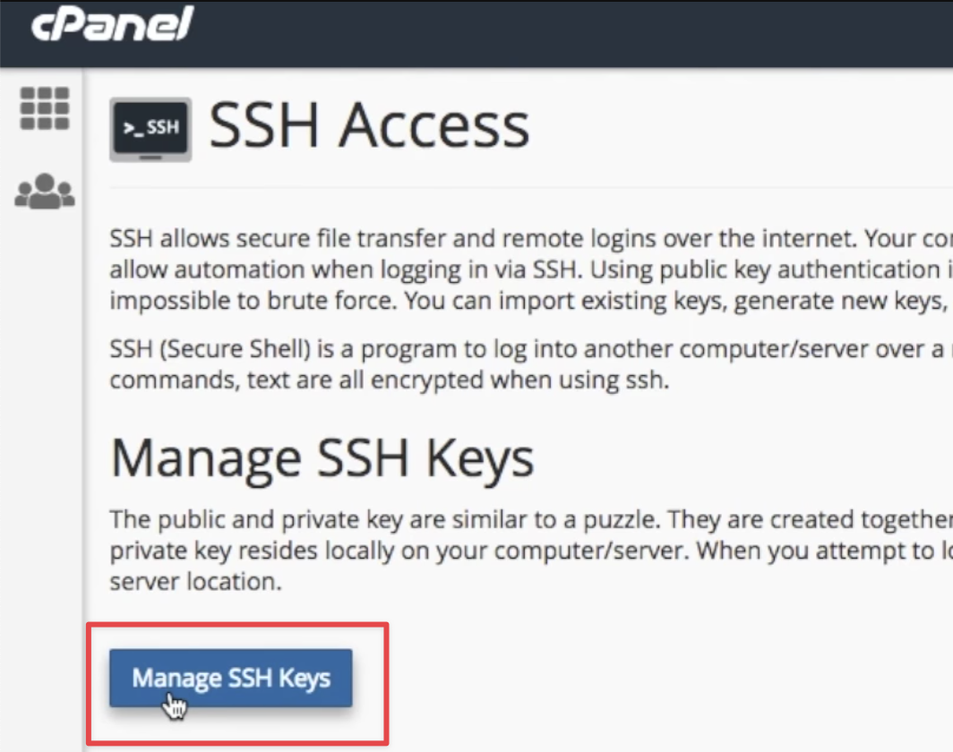 GA4 sftp import cost Manage SSH Keys