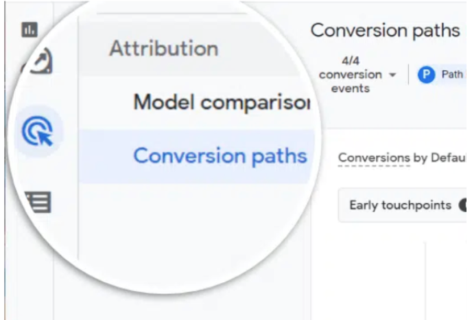 GA4 where is the conversion paths report