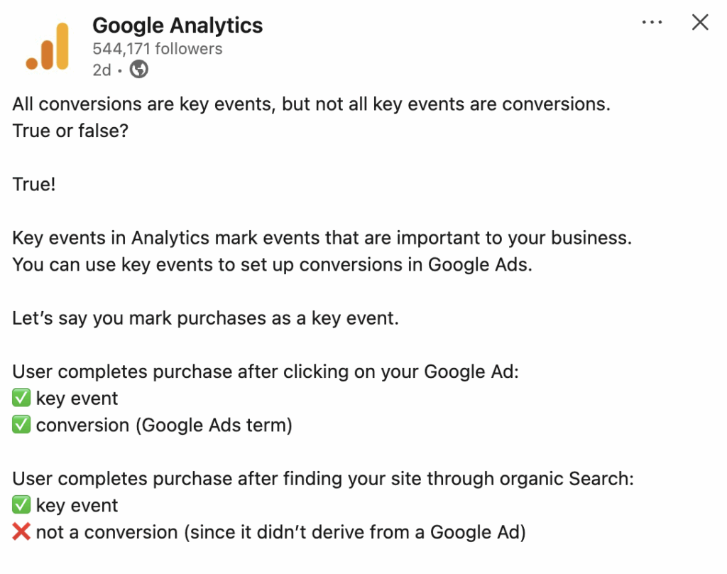 ga4 key events vs conversions